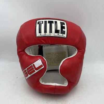 Title Boxing Gel World Full Face Training Headgear - Red - Image 1 of 4