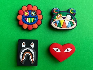 Lit Shoe Charms - Red Heart Bear Flower Fashion Shoe Charms - Shoe Accessories - Foto 1 di 14