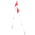 Bike Safety Flag Set - High Visibility Fiberglass Pole &amp; Bracket