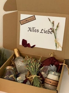 Geschenk, Geburtstag, Box, Hochzeit, Blumen, Selbstgemacht, rosa, Natur, Kerzen - Bild 1 von 6