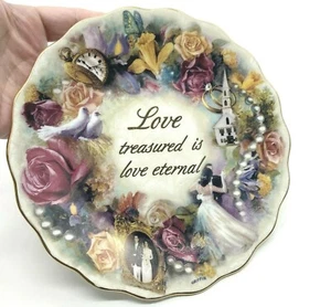 Single Edition Treasured Love Bradford Exchange Plate wedding Gift Anniversary - Picture 1 of 8