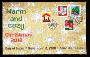 Canadá 2018 edición limitada privado FDC Navidad cálida y acogedora, folleto x4 - Imagen 1 de 1