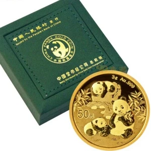 2025 China 50YUAN Panda Gold Coin 3g Au.999 With Box - Picture 1 of 3
