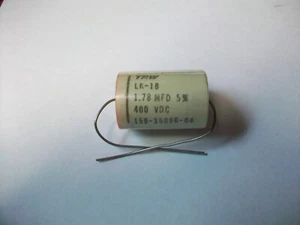 NOS TRW AXIAL FILM CAPACITOR 1.78 MFD 400 V. Dc. 159-35090-04 AUDIO - Picture 1 of 3