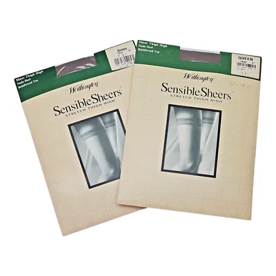 2 Worthington Sensible Transparente Elástico Muslo Alto Reina Taupe Tacón Desnudo Nuevo de Lote Antiguo Foto 1 de 4