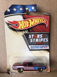 HOT WHEELS DIECAST Stars & Stripes- ‘68 Plymouth Barracuda Super Stock Hemi 9/10 - Picture 1 of 1
