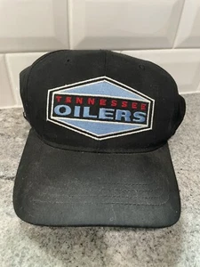 Vintage Tennessee Oilers Snapback Hat Cap Black 90s NFL Rare NL - Picture 1 of 5