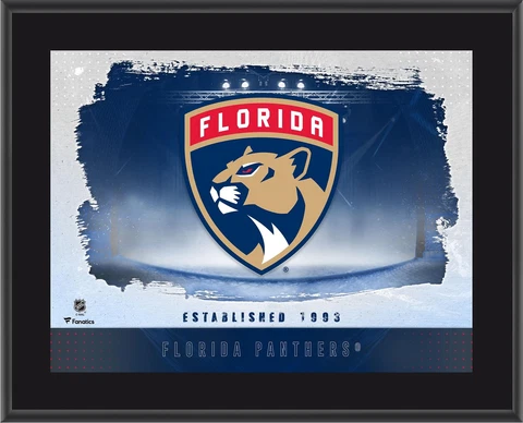 Florida Panthers 10.5" x 13" Sublimated Horizontal Team Logo Plaque Cover