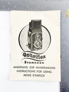 Vintage Rolleiflex Standard Original Paper Manual English German Franke Heidecke - Picture 1 of 6