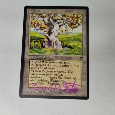 MTG Pendlehaven Legends - Signed by Artist Bryon Wackwitz (Purple) - Image 1 of 2