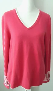 Vtg 80s "346' BROOKS BROTHERS Women's Pink Pullower 100% Cotton Size-L - Picture 1 of 10