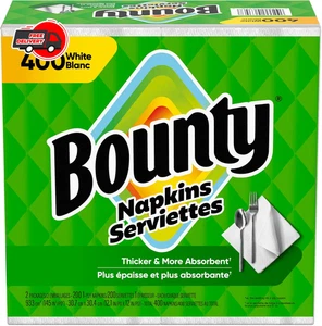 Bounty Papierservietten, weiß, 400 Stück - Bild 1 von 8
