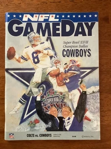 Dallas Cowboys Indianapolis Colts NFL Oct 10 1993 Gameday Program Hoosier Dome - Picture 1 of 8