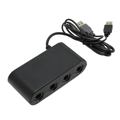 Adaptador de controle GameCube 4 portas 3 em 1 com turbo e vibração para Nintendo Switch - Imagem 1 de 4