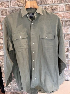 Vintage 90's Polo by Ralph Lauren Military Style Work Shirt Size XL Wool Blend - Picture 1 of 15