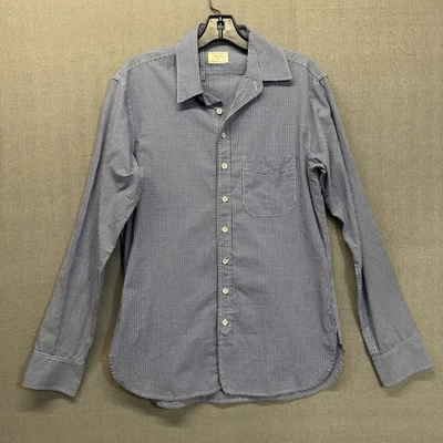 RAG & BONE Vintage Men’s Blue Check Dress Shirt Long Sleeve Size Medium - Image 1 of 4