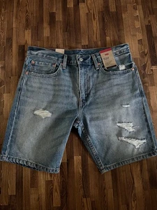 Levi 412 My Way DX Slim Denim 9" Shorts blau 100 % Baumwolle Herren Größe 34 36 - Bild 1 von 6