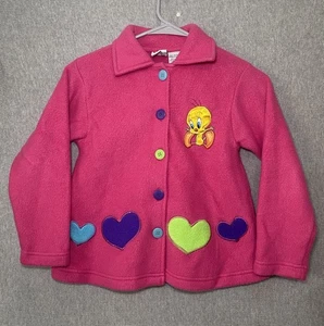 Vintage Tweety Bird Looney Tunes Fleece Sweater Little Girls Size 5/6 - Picture 1 of 10