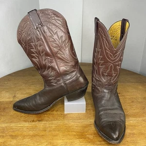 Nocona 60730 Western Cowboy Boots Brown Leather Pointed Toe Men’s 11D USA - Picture 1 of 21