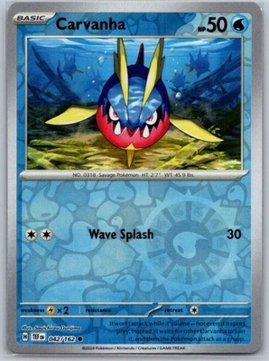 Carvanha 042/162 Reverse Holo SV05: Temporal Forces NM - Image 1 of 2