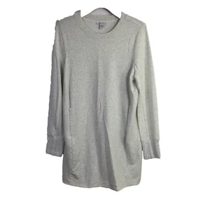Athleta Damen Coaster Luxe Sweatshirt Kleid Rundhals Nebelgrau Meliert Größe L - Bild 1 von 24