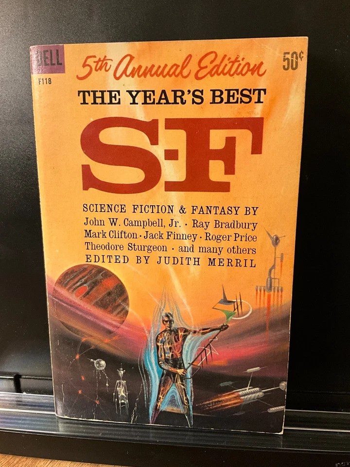 The Year’s Best S-F 5th Annual Judith Merril ed. Dell 1961 1st pnt Powers cvr - Image 1 of 3