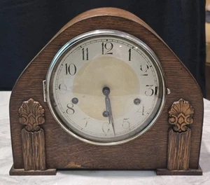 RARO RELOJ HALLER ALEMÁN ART DECO WESTMINISTER ROBLE MANTO - Imagen 1 de 19