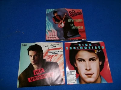 RICK SPRINGFIELD Lot of 3 45 "7 Picture Sleeves - Image 1 of 2