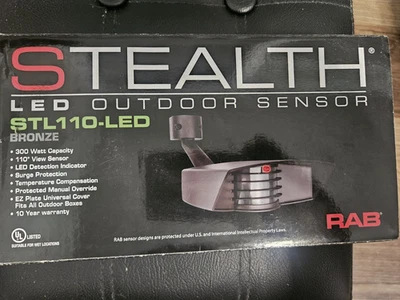 Stealth 110 Sensor LED 300W 120V Bronze New in Box - Image 1 of 2