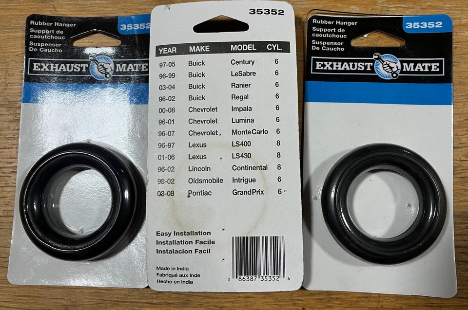 NEW 3 pieces Exhaust Mate 35352 Buick Chevy Round hanger Rubber 1.4 in Insulator - Image 1 of 1