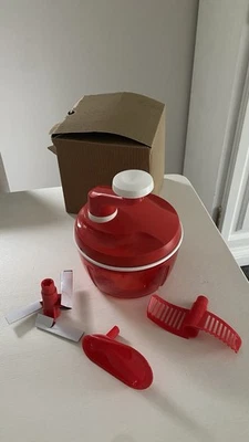 Tupperware Zerkleinerer - Quick Chef 3 Nr. 5578 Rot  3 Klingen - Bild 1 von 3