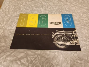 Folleto de ventas de motocicletas Triumph 1963 y hoja de precios original de Johnson Motors - Imagen 1 de 14