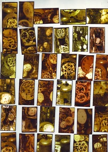 35 petites  photographies  tirage couleur pieces ou rouages mecanique horlogerie - Imagen 1 de 1