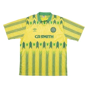 Vintage UMBRO Celtic Mens Football Shirt Jersey Yellow 90s Collared L - Picture 1 of 6