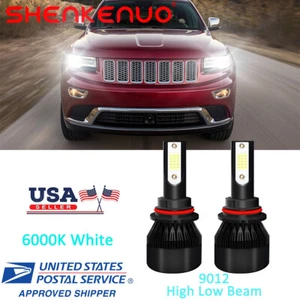 2X Kit de bombillas de faros LED 9012 haz alto bajo 6000K para Jeep Cherokee 2014-2015 - Imagen 1 de 12