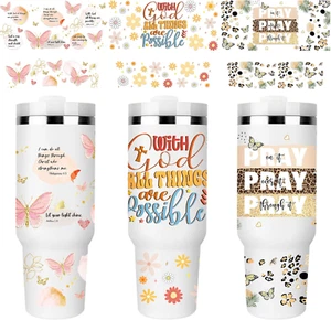 UV DTF Cup Wraps, 6 Sheet Bible UV DTF Transfer Stickers for 40 Oz Tumbler, Bibl - Picture 1 of 7