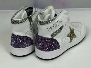 Vintage Havana Dream Hightop Sneaker mit BLING Mavis VHK 8 M Weiß Glitzer Multi - Bild 1 von 11