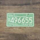 Original OREGON 1970s Travel Trailer License Plate - R-496655 - Great Condition