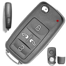 Produktbild - 5Button Klapp Schlüssel Ersatz Gehäuse für VW T5 T6 Sharan Seat Alhambra 5Tasten