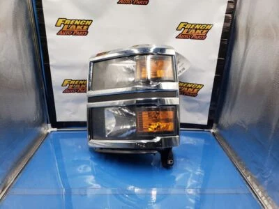 Driver Left Headlight Chrome Bezel LED Fits 16-18 SILVERADO 1500 PICKUP 1179764 - Image 1 of 4