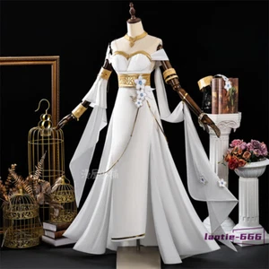 Honkai Star Rail Tribios Anime Cosplay Costume Women White Dress Halloween New - Picture 1 of 12