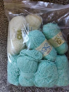SASSY SPORT WEIGHT Green/White LOT OF 11 Yarn Columbia Minerva 1.75 Oz - Picture 1 of 7