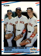 1988 Fleer #630 Mike Greenwell Ellis Burks Benzinger Boston Red Sox Baseball