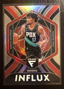 2022-23 Panini Flux Silver Prizm Influx Shaedon Sharpe Rookie Trail Blazers #10