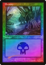 Swamp (349) FOIL 7th Edition HEAVILY PLD Basic Land MAGIC MTG CARD ABUGames