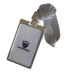 Aluminium Alloy Office Worker ID Badge Holder with Detachable Lanyard/Strap - Picture 1 of 5