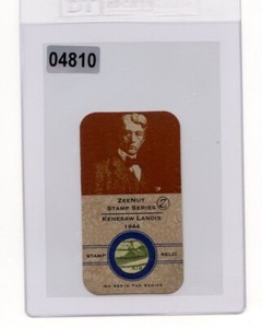 #04810 KENESAW LANDIS 1944 Rare Stamp Collector Baseball Card