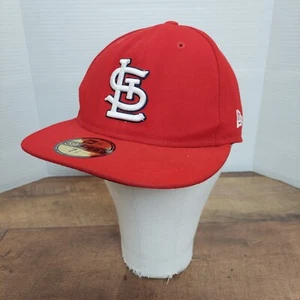New Era 59Fifty Men Women Hat St. Louis Cardinals Low Profile Red Size 7 1/2 - Picture 1 of 14