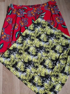 2 X Ladies Summer Skirts In Vibrant Colours Size 14, George + Papaya - Picture 1 of 9