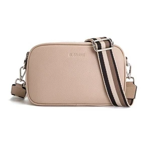 NEW Serenade Leather Anna Triple Compartment Crossbody Bag Putty - Picture 1 of 3